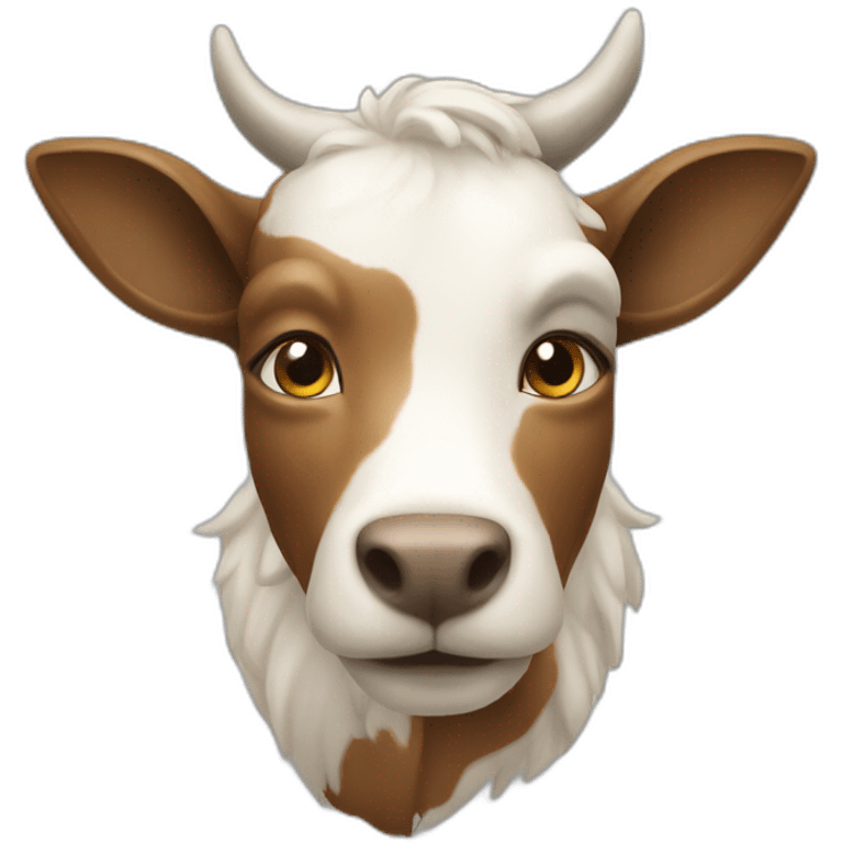 Un chat sur une vache emoji