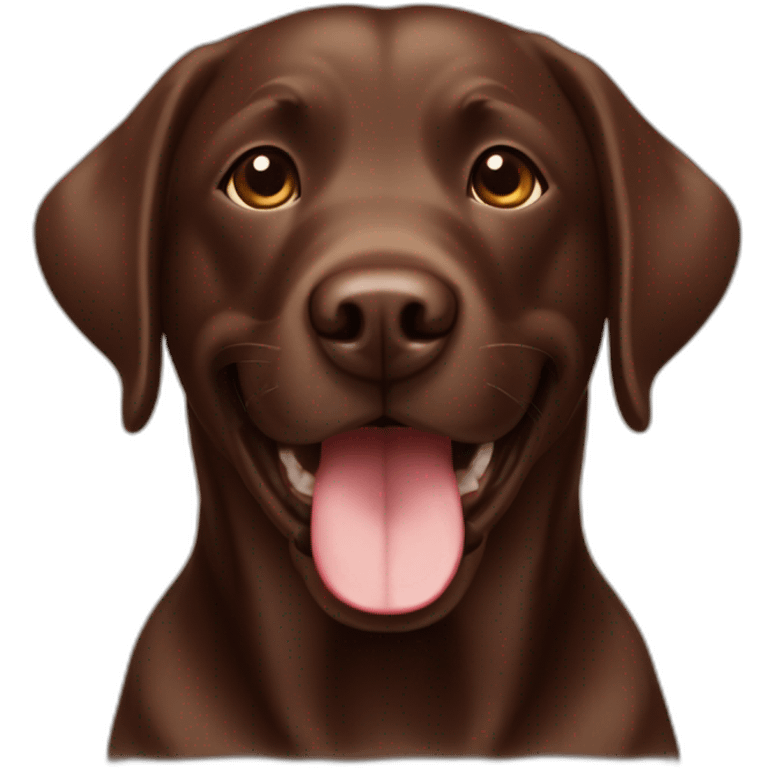 labrador Retriver chocolate color very happy emoji