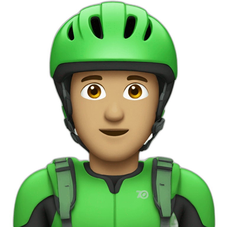 green bike helmet man emoji