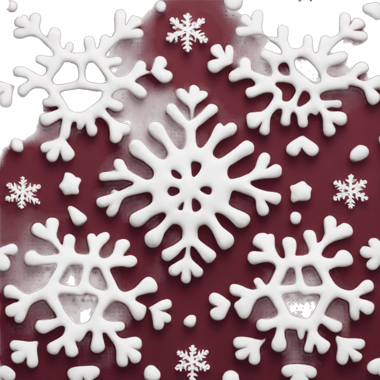 Burgundy snowflake cookie  emoji