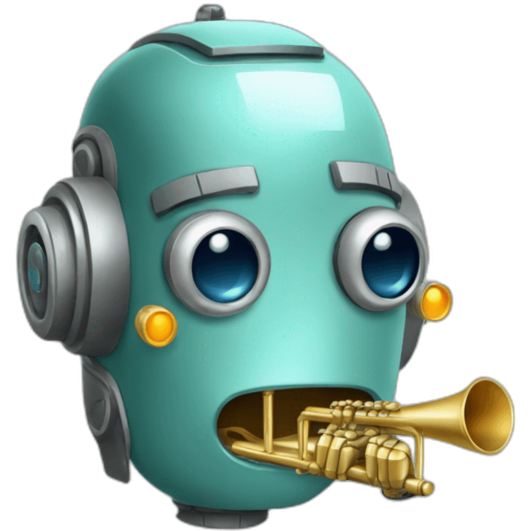 robot with party flute emoji