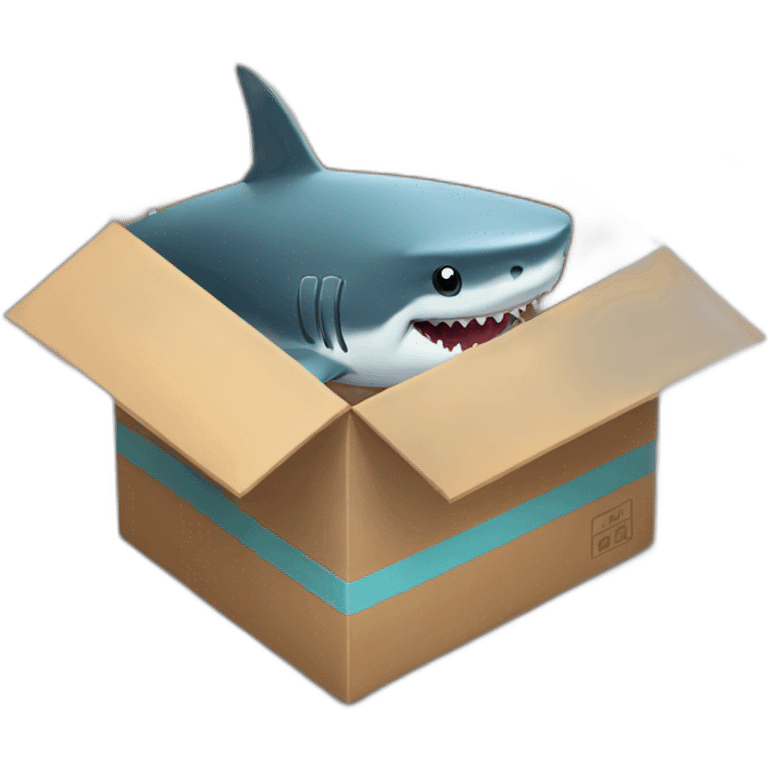 Shark in a Box emoji