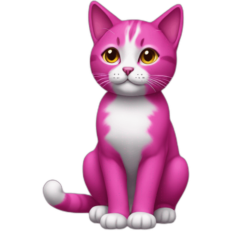 magenta cat cute emoji