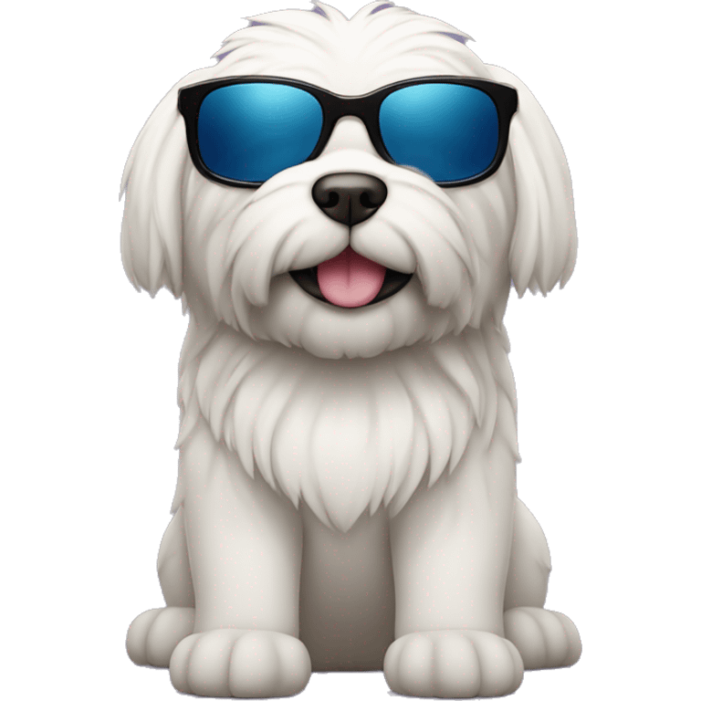 Lhasa apao with sunglasses emoji