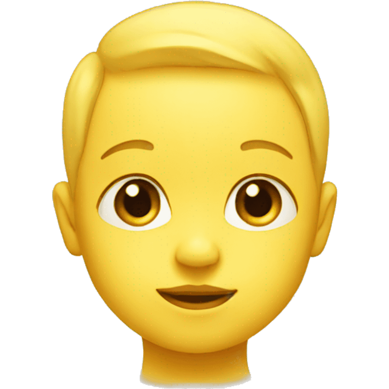 Yellow baby face emoji