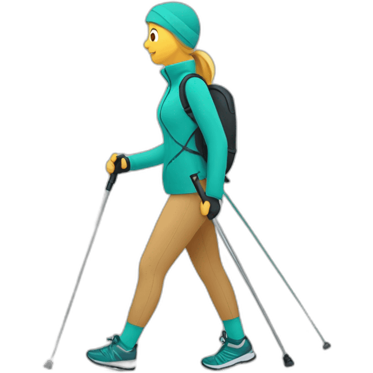 Person doing Nordic walking  emoji