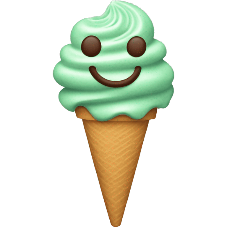 Mint chocolate chip ice cream  emoji