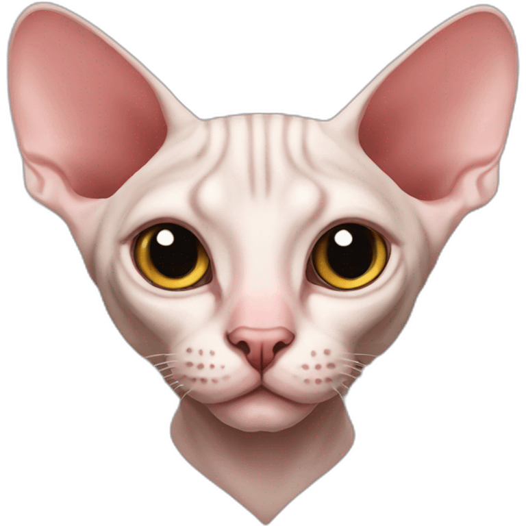 sphynx cat in a heart emoji