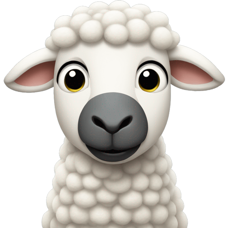 Cartoon Sheep with type hello or something else emoji