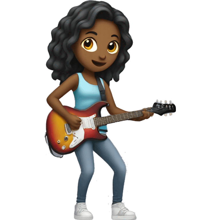 girl who plays electic guitar emoji