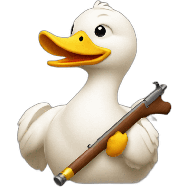 Pato con un arma emoji