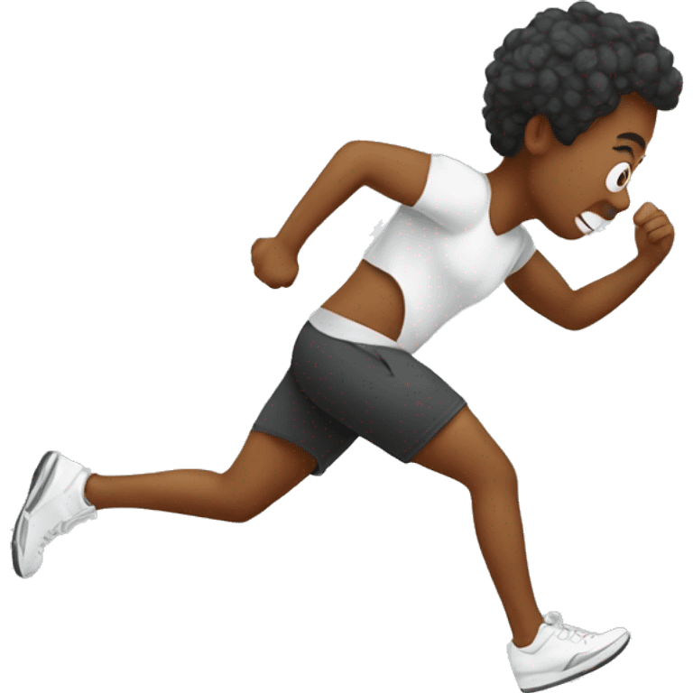 An upside down person going for a jog emoji