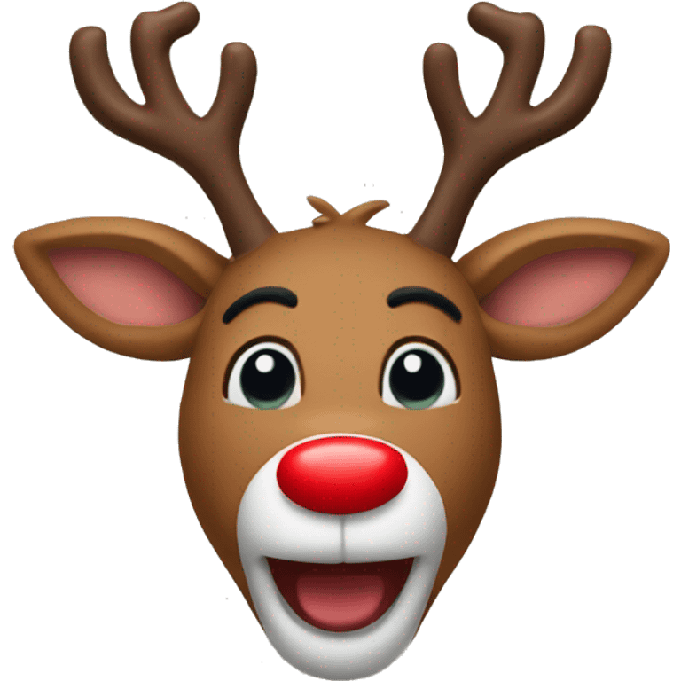 Rudolph, the red nose, reindeer emoji