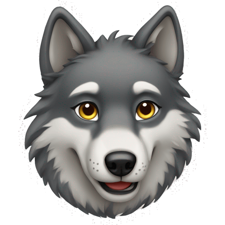 A cute wolf emoji