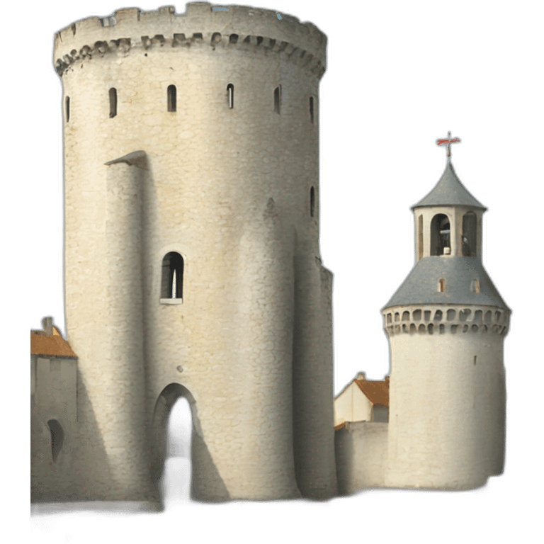 Saint Nicolas tower and the chain tower in La Rochelle emoji