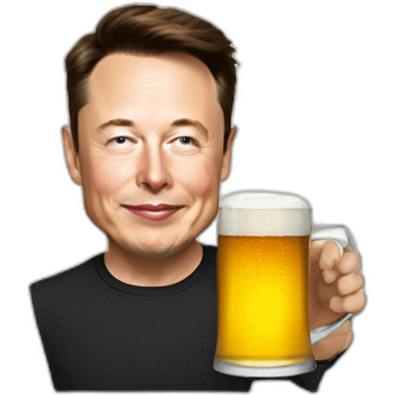 elon musk drink beer emoji