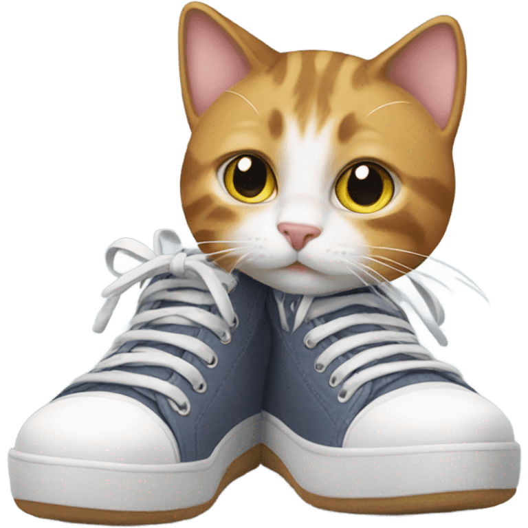 Cat wearing shoes emoji