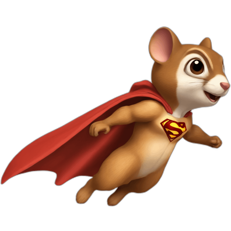 flying squirrel superman emoji