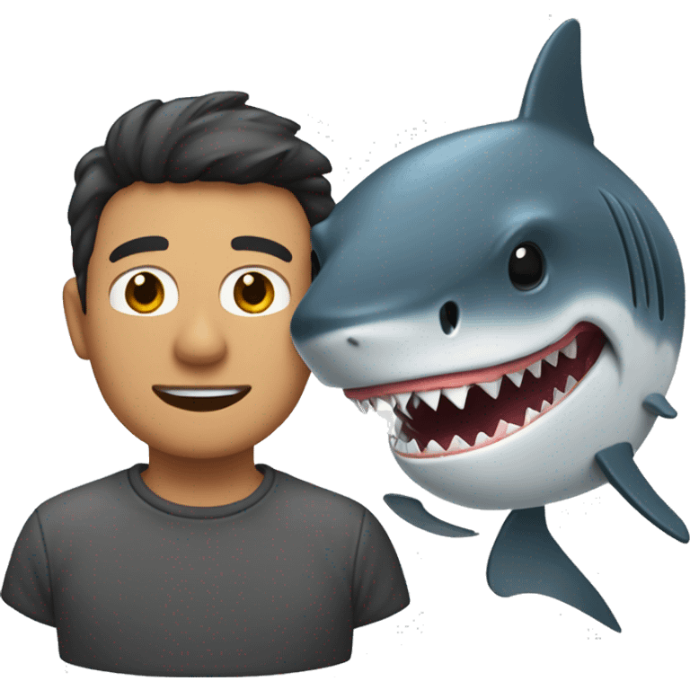 Humain avec une tête de requin  emoji