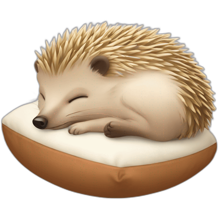 cute-sleep-hedgehog-on-his-pillow emoji