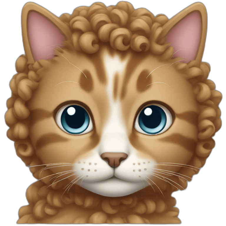 Curly cat emoji