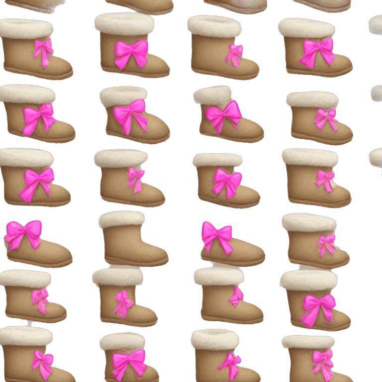 Uggs with pink bows on them emoji