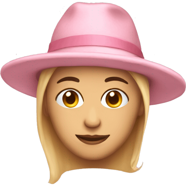 Soft pink hat emoji