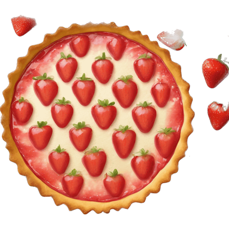 Tarte aux fraises emoji