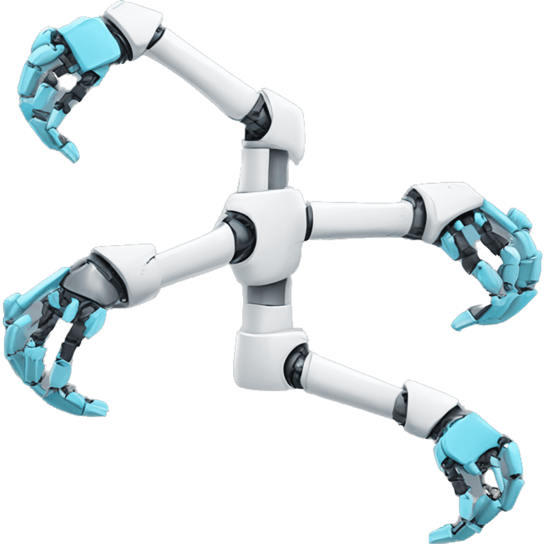 Robotic arms holding plates emoji