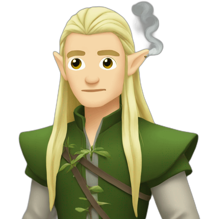 Legolas smoking herbs emoji