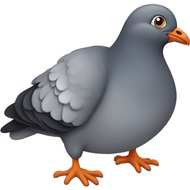 A bored pigeon laying down flat on its stomach   emoji