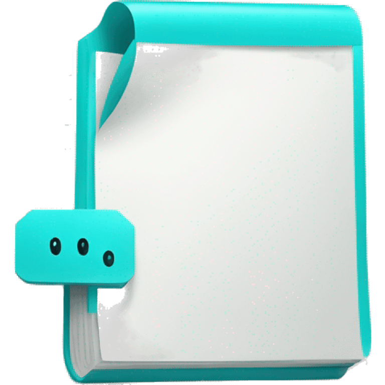 cyan notepad emoji