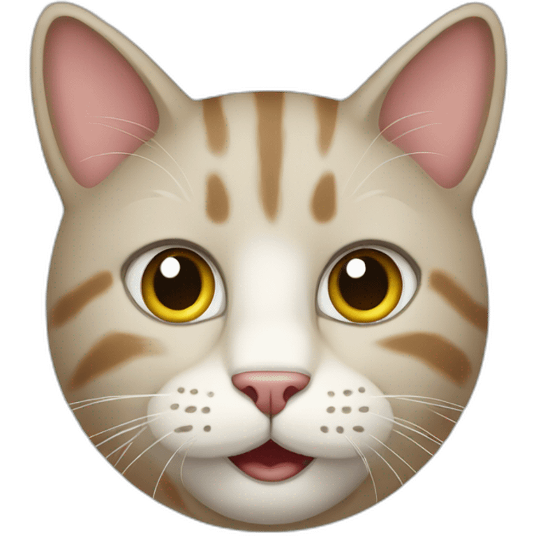 Cat inside cartoon emoji