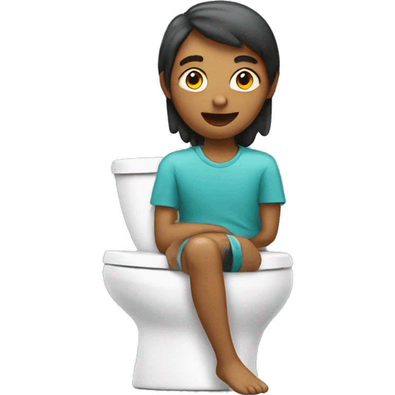 person sitting on a toilet emoji