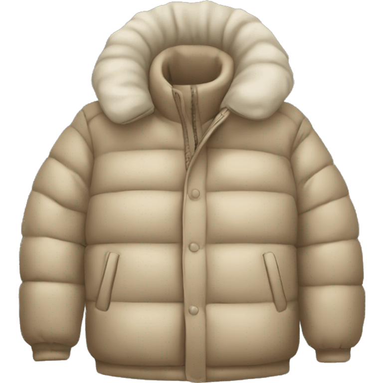 Beige puffer jacket emoji