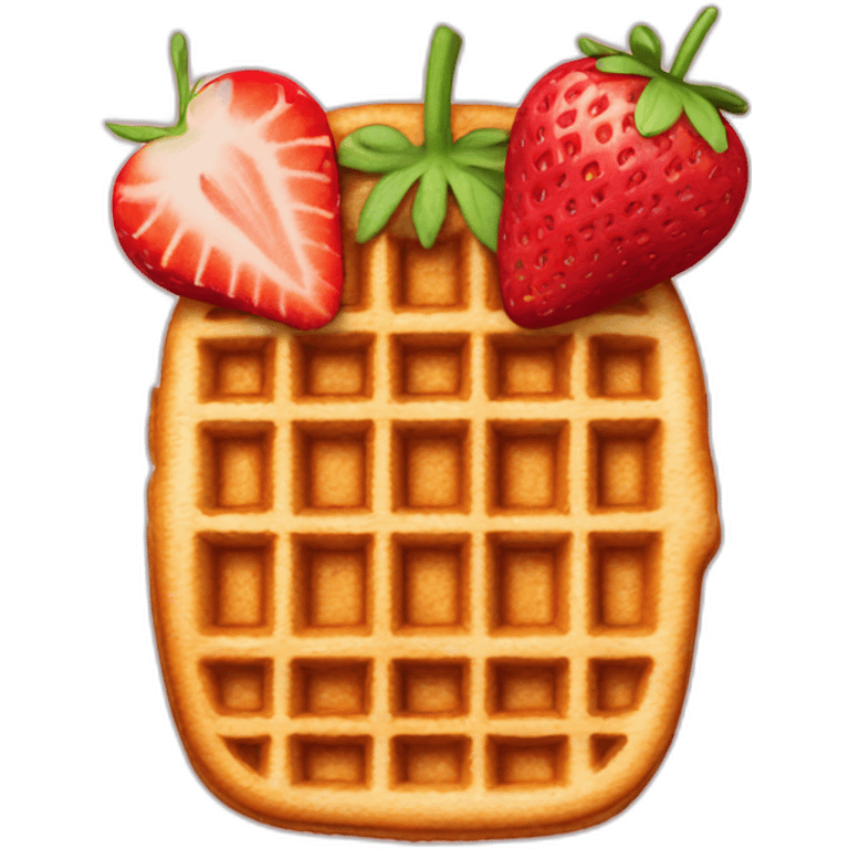 strawberry waffle emoji