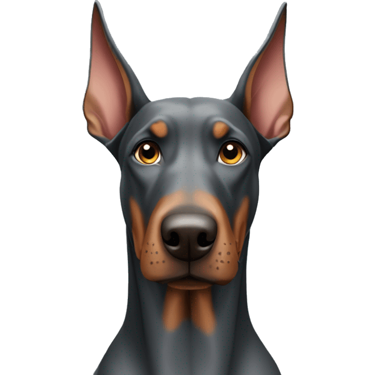 Gray doberman  emoji