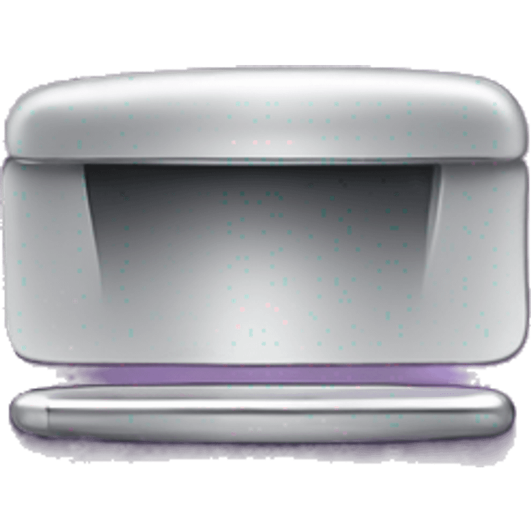 Realistic metallic light purple fridge isolated.  emoji