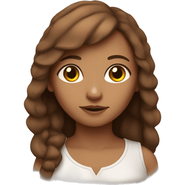 Sphinx with brown hair girl  emoji