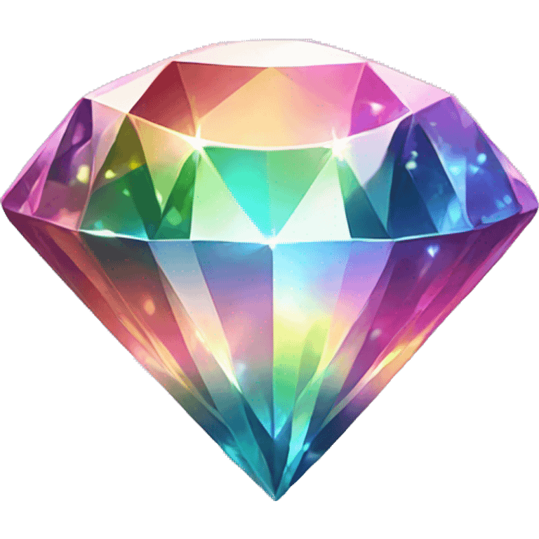 Sparkly rainbow diamond  emoji