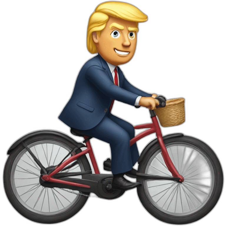 Trump riding bicycle emoji