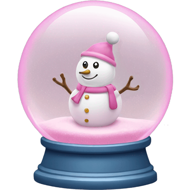 Pink snow globe emoji