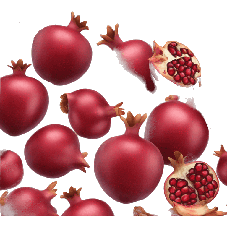 realistic burgundy pomegranate fruit emoji