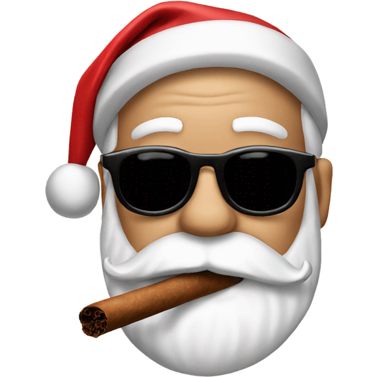 Santa smoking a cigar emoji