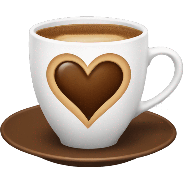 Cup of coffee with love emoji