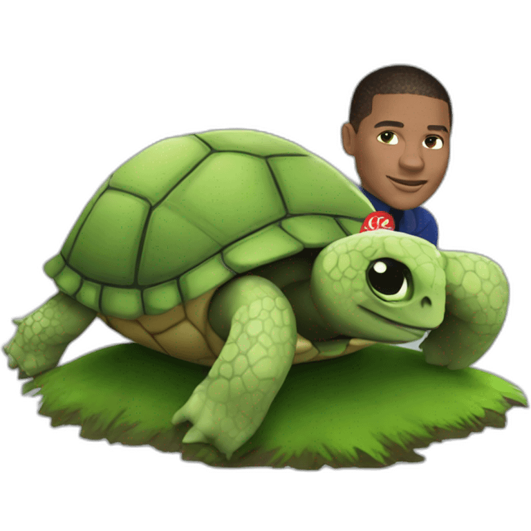 mbappé sur tortue emoji