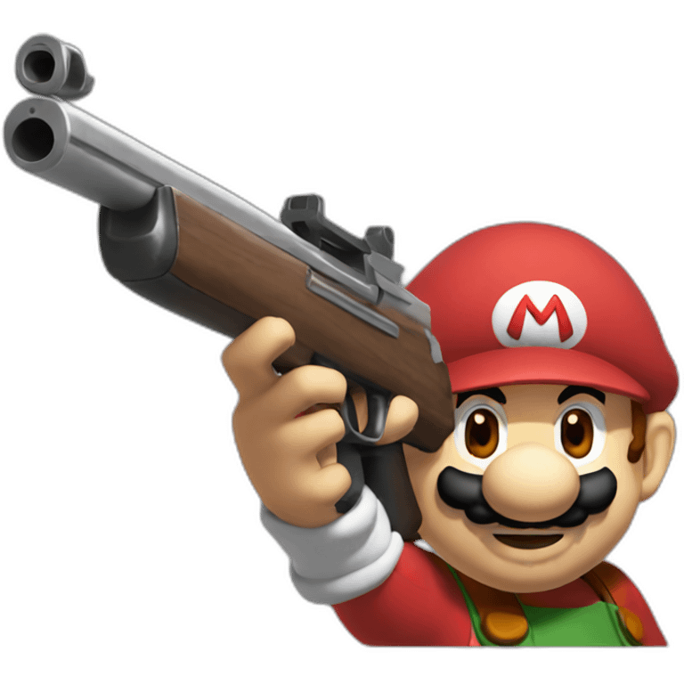 mario with a shotgun emoji