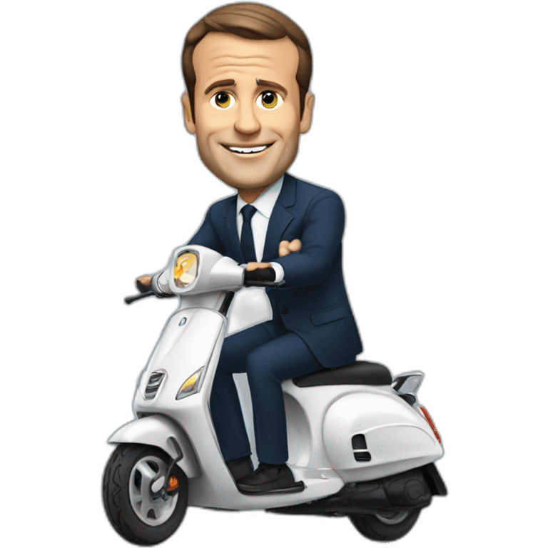 macron sur scooter emoji