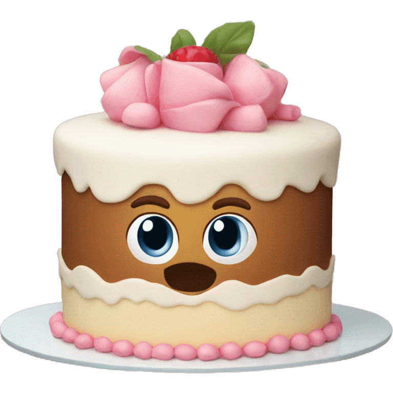 super cute cake on the computer emoji