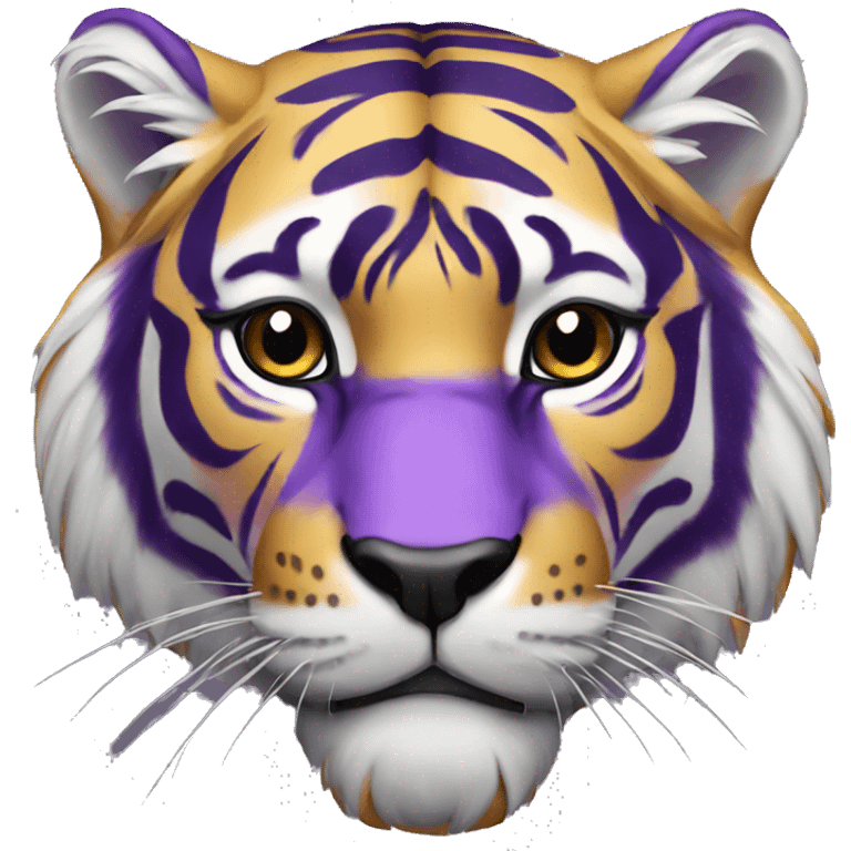 purple and gold tiger emoji